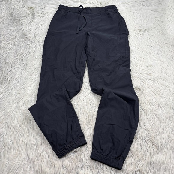 Old Navy Women's M TALL BlackCotton High Rise Tapered Cargo Jogger Minimalist - Picture 1 of 7